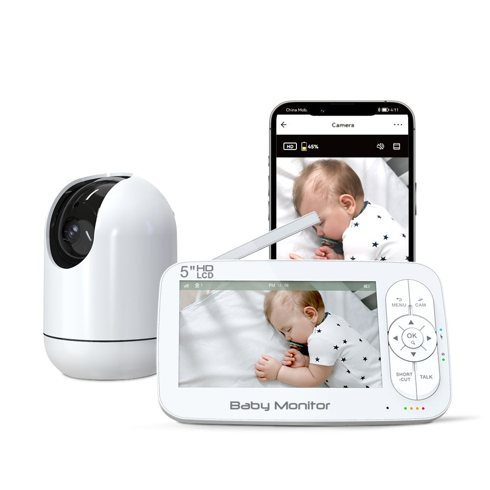 Baby Monitor Sensor - 5-дюймовый 2-мегапиксельный 1080P приложение с дистанционным