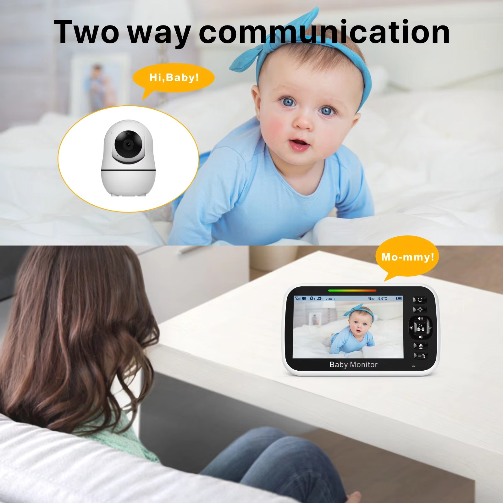 5,0-дюймовый видеоняня с ЖК-эк – обзор и цена Baby Monitor Sensor